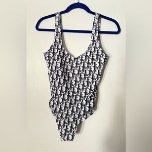 CD Monogram Black and White Bodysuit Large